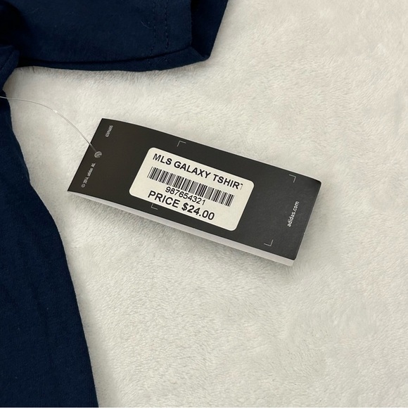 Los Angeles LA Galaxy MLS Soccer Navy Blue Adidas The Go-To Tee Shirt Men’s - Picture 4 of 12